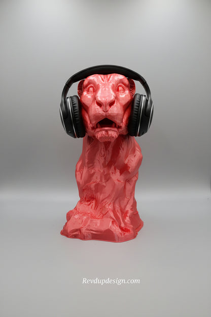 Jaguar Pink Silky Headphone Holder 3D Printed Decor