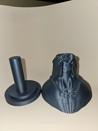 Bulldog Boss Bust 3D Printed Decor