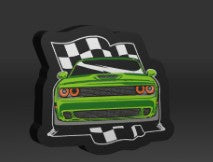 Mopar Lime Green Challenger LED Lightbox Wall Decor