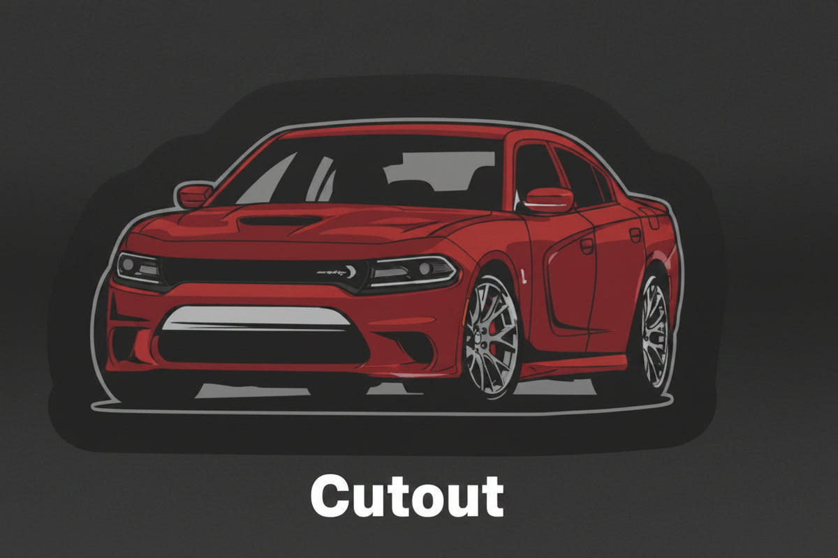 Mopar Red Charger LED Lightbox 3d printed wall decor