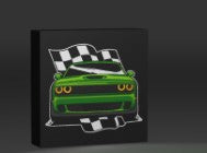 Mopar Lime Green Challenger LED Lightbox Wall Decor