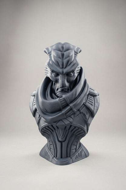 Alien Bounty Hunter Bust 3D Printed Decor
