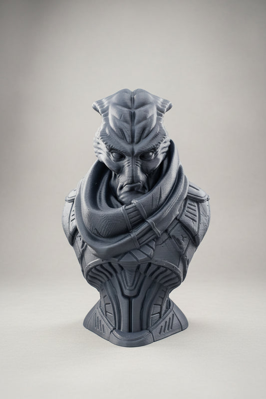 Alien Bounty Hunter Bust 3D Printed Decor
