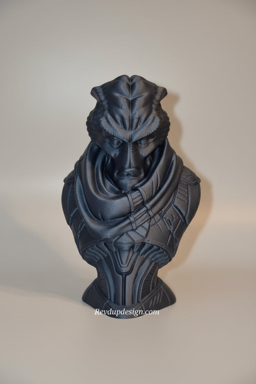 Alien Bounty Hunter Bust 3D Printed Decor